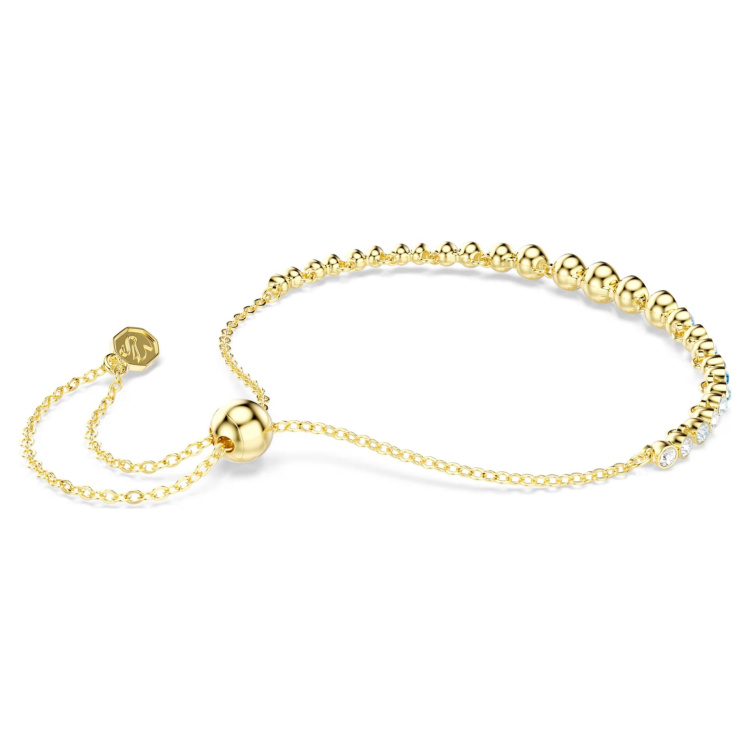 Imber bracelet Round cut, Blue, 18K gold finish